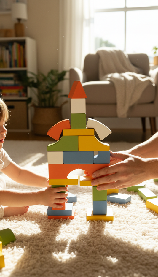 Modular Stacking Blocks Set in use