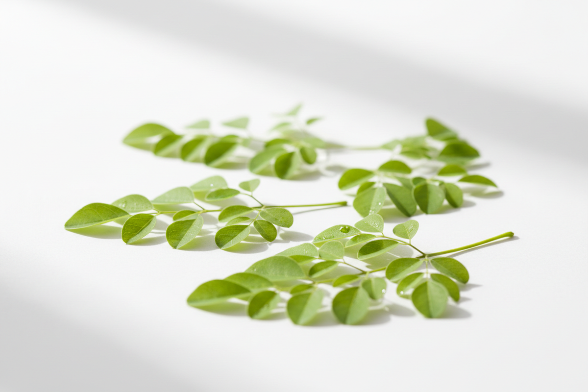 Fresh Moringa leaves used to make Yanshiv Moringa Powder