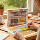 Rhinestone DIY Canvas Art Kit in use