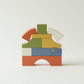 Modular stacking block set, Default product shots: 3/4 angle macro close-ups on a single toy or kit element in use (e.g.,...