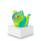 Slime Lime Cat limited edition squishy collectible toy, Hero angle is a clean front-facing 3/4 with product centered on a...