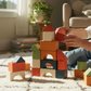 Wooden Building Blocks Set in use