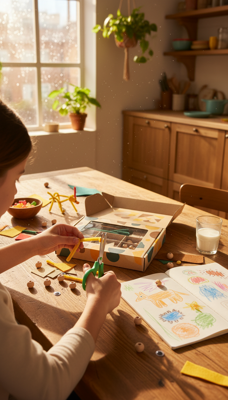 Craft Starter Kit for Kids in use