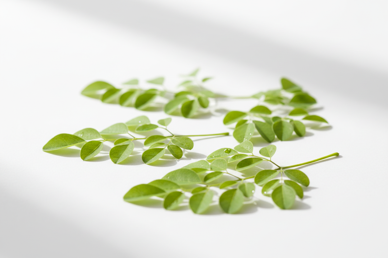 Fresh Moringa leaves used to make Yanshiv Moringa Powder